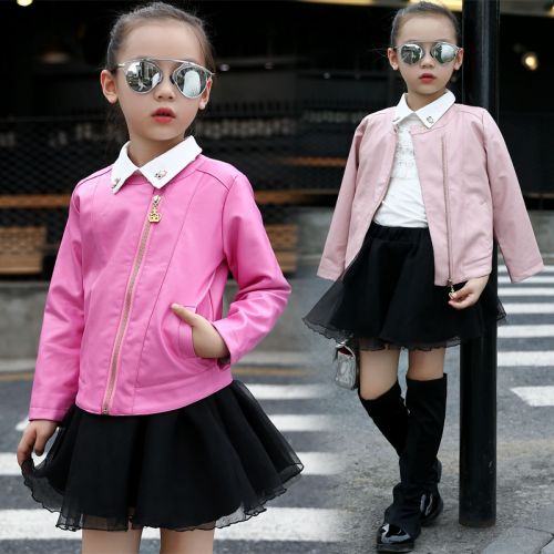 Veste pour fille DUOMI en cuir PU - Ref 2160000