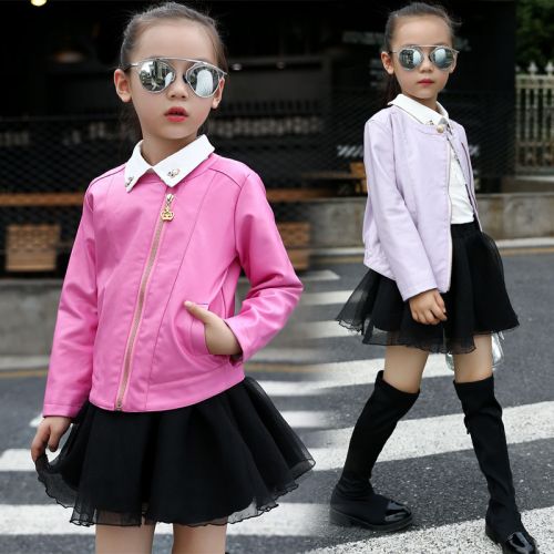 Veste pour fille en cuir PU - Ref 2160008