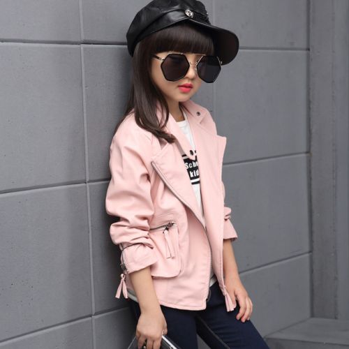 Veste pour fille en cuir PU - Ref 2160015