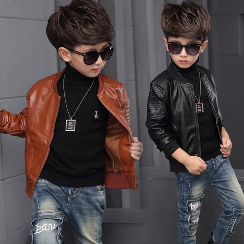 Veste pour garçon en cuir PU - Ref 2158592