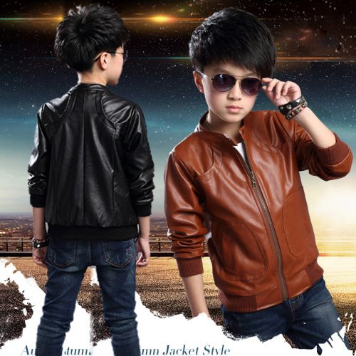 Veste pour garçon en cuir PU - Ref 2158691