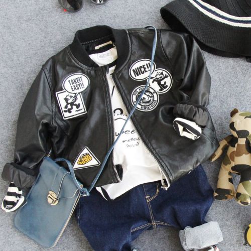 Veste pour garçon en cuir PU - Ref 2158747