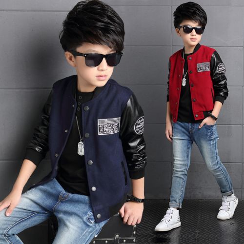 Veste pour garçon MR.L en cuir PU - Ref 2158752