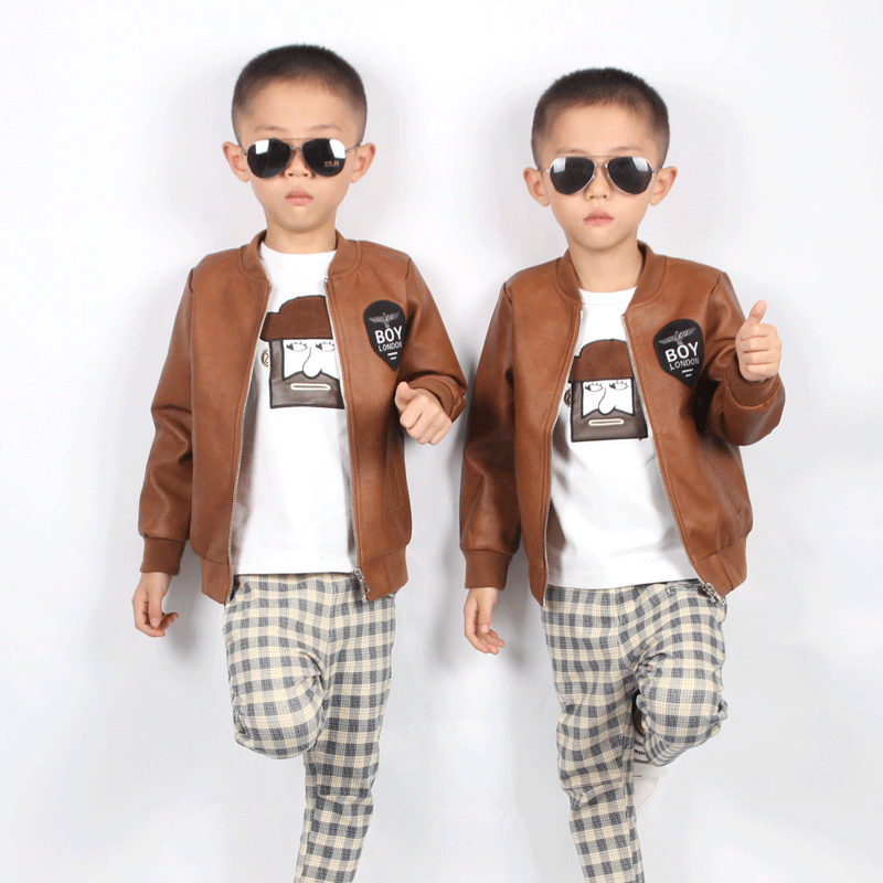 Veste pour garçon en cuir PU - Ref 2158757