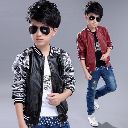 Veste pour garçon en cuir PU - Ref 2158835