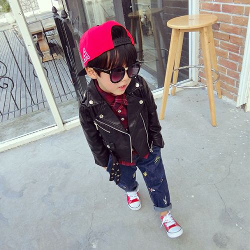 Veste pour garçon en cuir PU - Ref 2158842