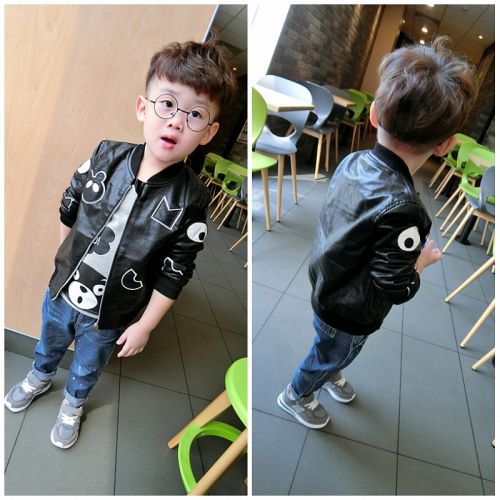 Veste pour garçon en cuir PU - Ref 2158887