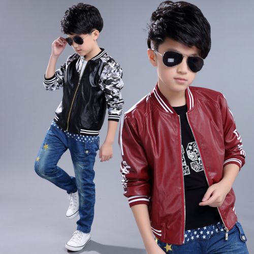 Veste pour garçon en cuir PU - Ref 2158951