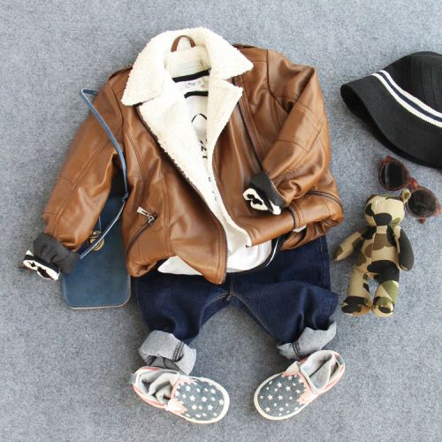 Veste pour garçon en cuir PU - Ref 2159014