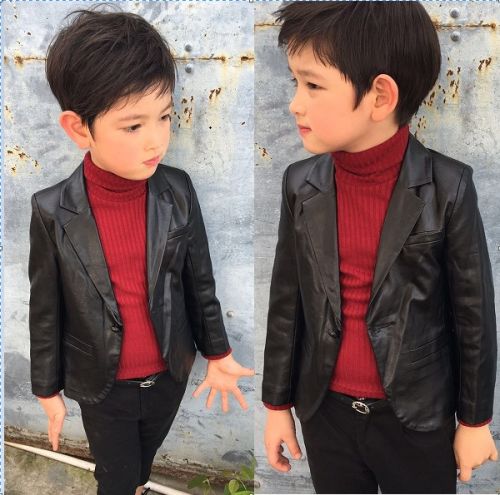 Veste pour garçon en cuir PU - Ref 2159015