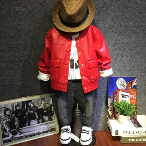 Veste pour garçon en cuir PU - Ref 2159039