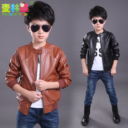 Veste pour garçon MCLANE BEAR en cuir PU - Ref 2159094