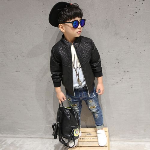 Veste pour garçon en cuir PU - Ref 2159098