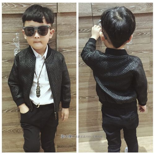 Veste pour garçon en cuir PU - Ref 2159119