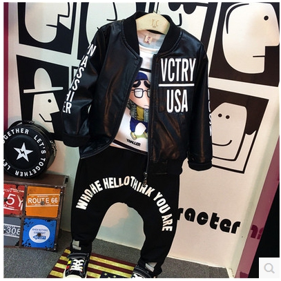 Veste pour garçon en cuir PU - Ref 2159147