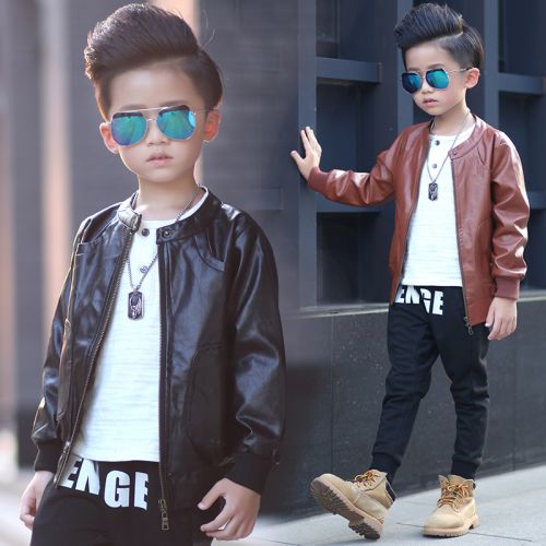 Veste pour garçon en cuir PU - Ref 2159151
