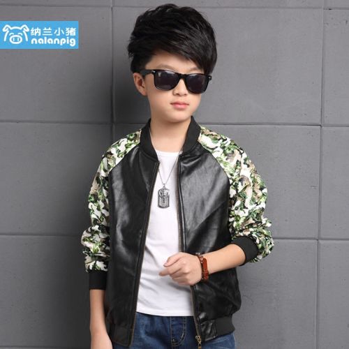 Veste pour garçon NALANPIG en cuir PU - Ref 2159341