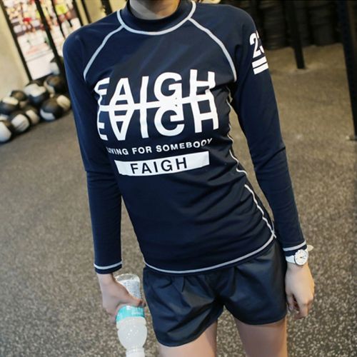 Vêtement fitness femme LADYRUN A-KXS- impression plusieurs lettres de remise en forme Top en nylon - Ref 604549