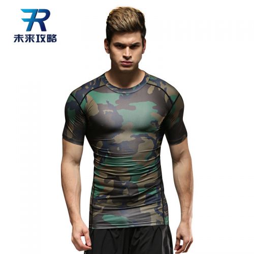  Vêtement fitness homme manches courtes en polyester - Ref 604983