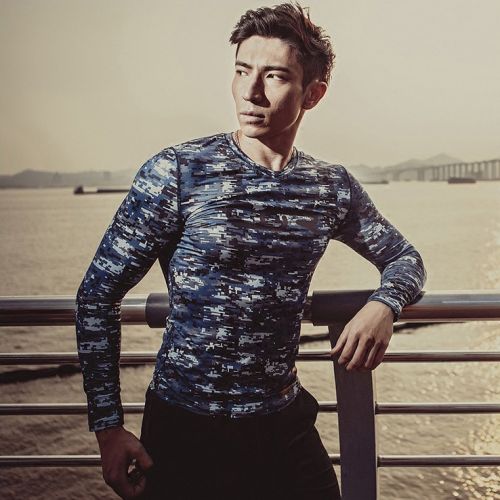 Vêtement fitness homme AMHA automne et en hiver en Lycra - Ref 605024