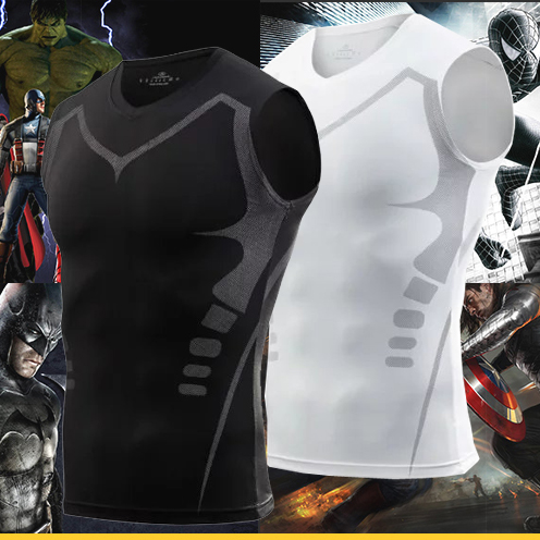 Vêtement fitness homme modèles de gilet Corset en spandex - Ref 605426