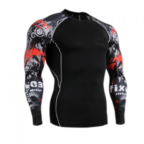  Vêtement fitness homme YINGBAOLU Manches longues en Lycra - Ref 605554