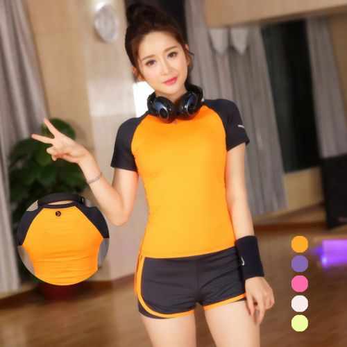  Vêtement fitness femme manches courtes en nylon - Ref 606890