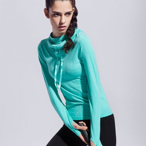 Vêtement fitness femme Hoodie en polyester - Ref 608115