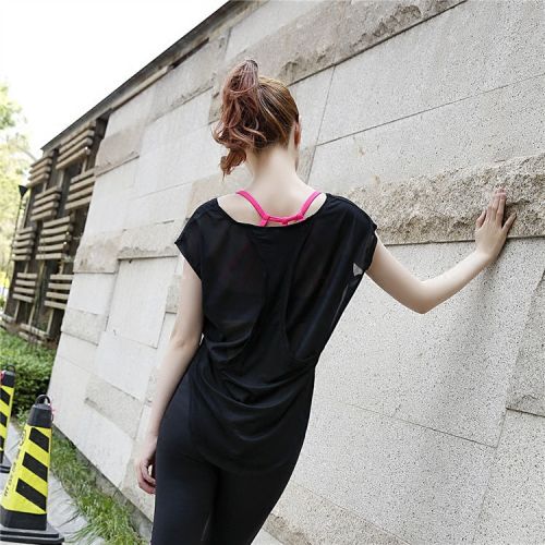 Vêtement fitness femme Séchage rapide à manches courtes en nylon - Ref 616559