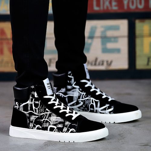 baskets homme jeunesse, 18-40 ans, pour printemps - tendance des jeunes semelle caoutchouc Ref 958355
