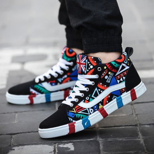 baskets homme jeunesse, 18-40 ans, pour printemps - tendance des jeunes semelle caoutchouc Ref 958601