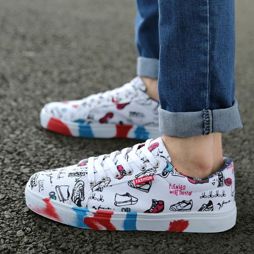 baskets homme jeunesse, 18-40 ans, pour printemps - tendance des jeunes semelle caoutchouc Ref 958690