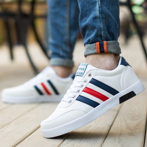 baskets homme jeunesse, 18-40 ans, pour printemps - loisir semelle caoutchouc Ref 958739