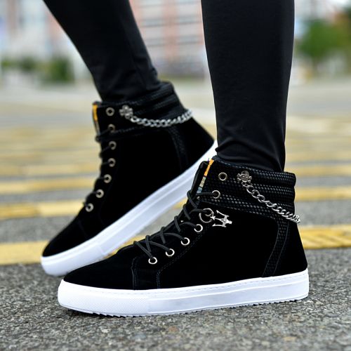 baskets homme jeunesse, 18-40 ans, pour printemps - tendance des jeunes semelle caoutchouc Ref 958783