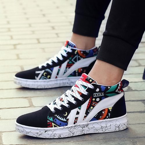 baskets homme jeunesse, 18-40 ans, pour printemps - tendance des jeunes semelle caoutchouc Ref 9590