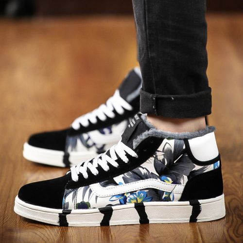 baskets homme jeunesse, 18-40 ans, pour hiver - tendance des jeunes semelle caoutchouc Ref 960495