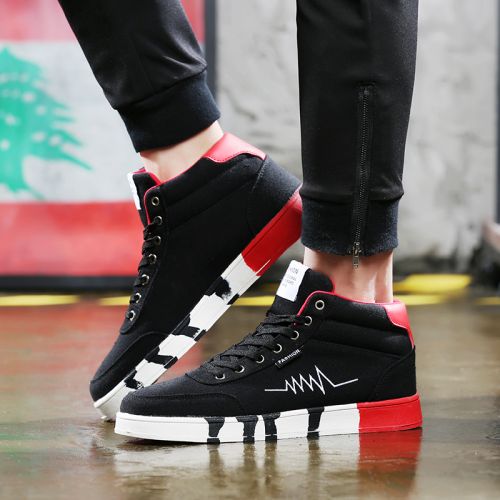 baskets homme jeunesse, 18-40 ans, pour printemps - semelle caoutchouc Ref 962108