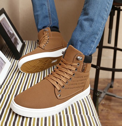 baskets homme pour hiver - tendance des jeunes semelle caoutchouc Ref 965598