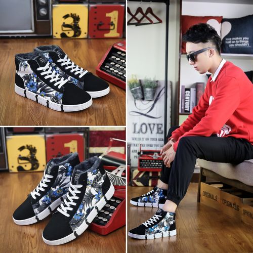baskets homme jeunesse, 18-40 ans, pour hiver - tendance des jeunes semelle caoutchouc Ref 978155