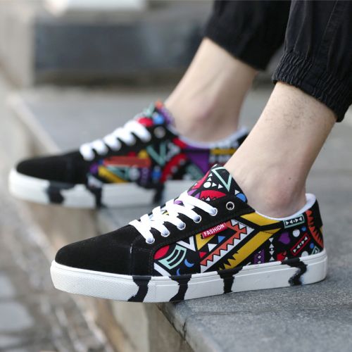 baskets homme jeunesse, 18-40 ans, pour printemps - tendance des jeunes semelle caoutchouc Ref 980585
