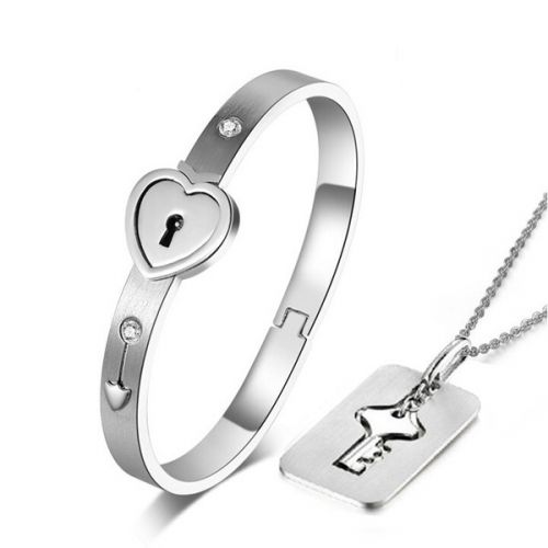 Bracelet et pendentif pour couple amoureux - Ref 2917