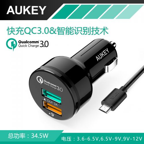 chargeur AUKEY pour IPAD, IPAD 2, IPhone 3G-3GS, 4, 5 2.4A, 3A - Ref 1290906